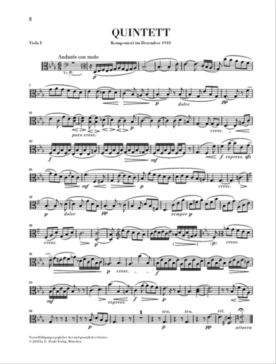 String Quintet in E-flat Major String Quintet scores gallery preview page 4