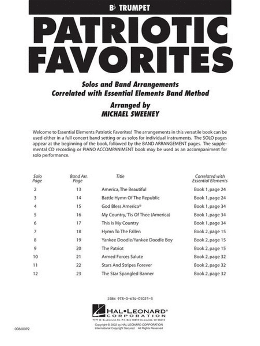Patriotic Favorites Patriotic Favorites Concert Band Methods scores gallery preview page 3