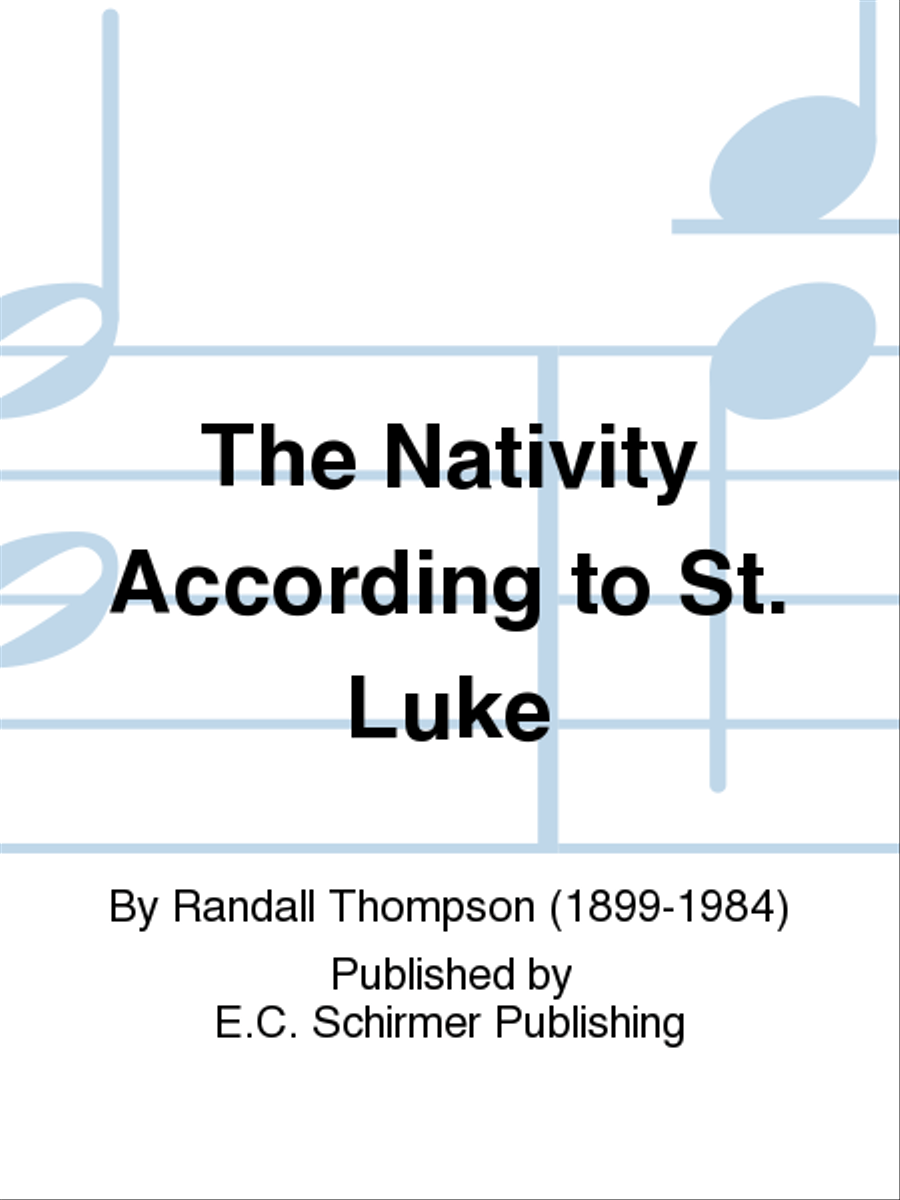The Nativity According to Saint Luke (Stage Guide) Christmas scores gallery preview page 1