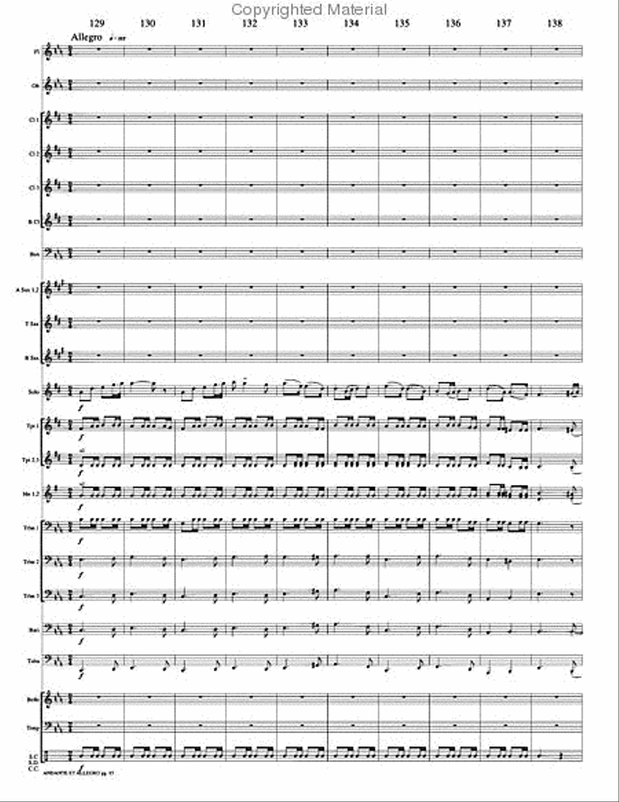 Andante et Allegro Andante et Allegro Concert Band scores gallery preview page 18