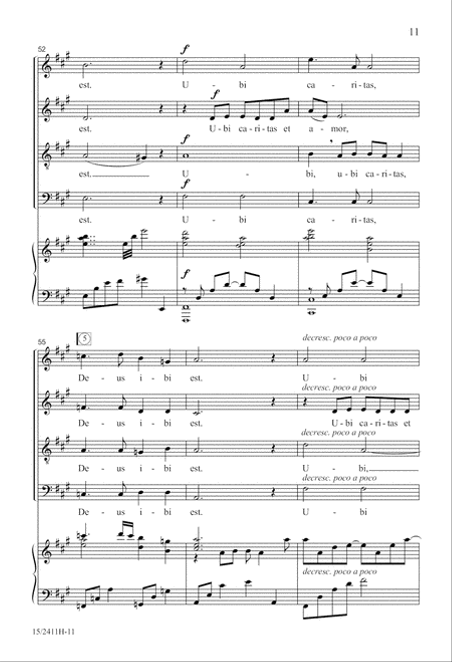 Ubi Caritas 4-Part scores gallery preview page 11