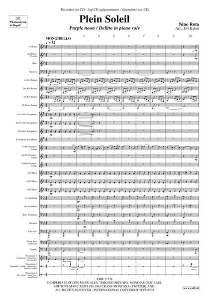 Plein Soleil - Nino Rota Sheet music for Piano (Solo)