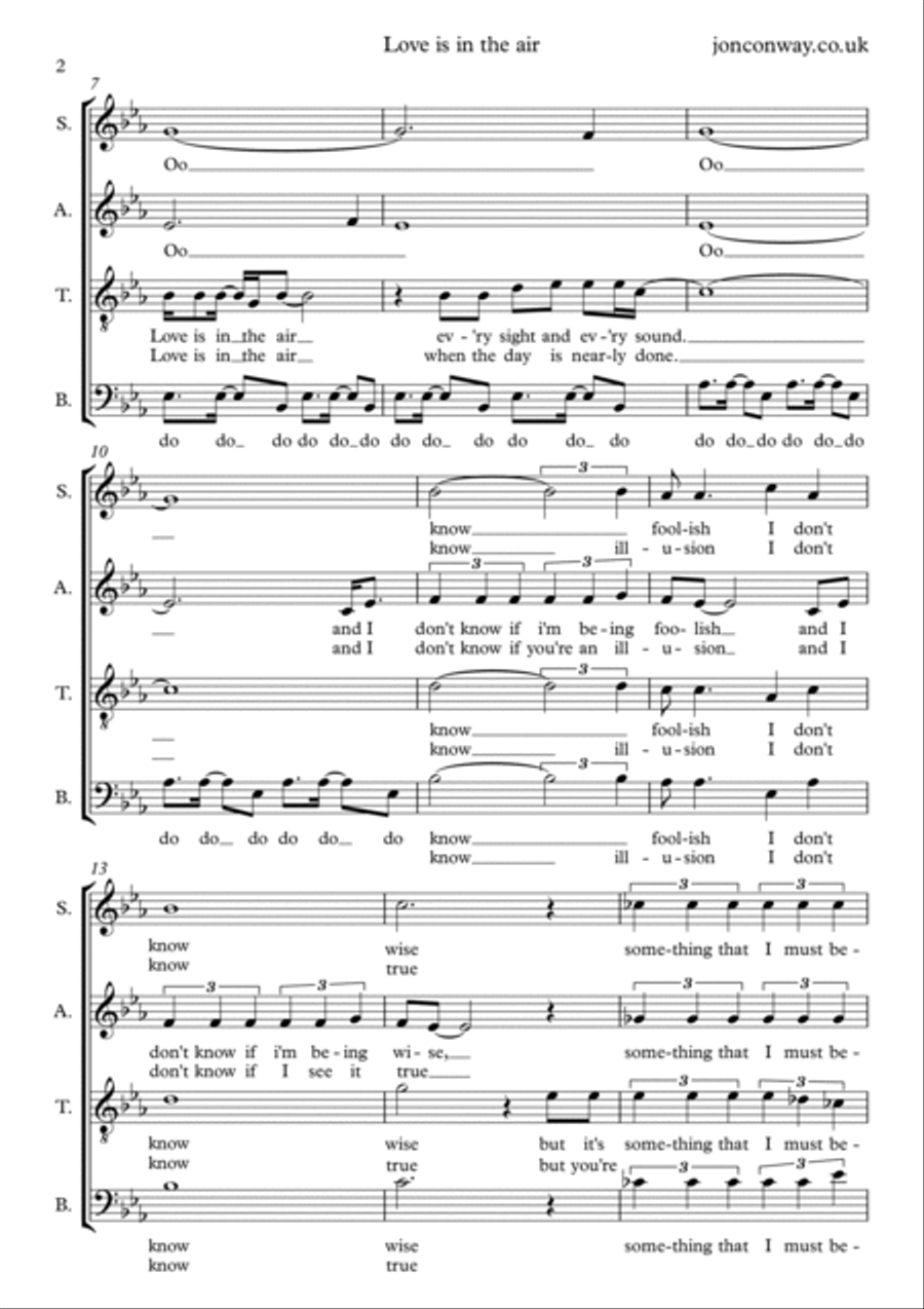 Love Is In The Air 4-Part scores gallery preview page 2