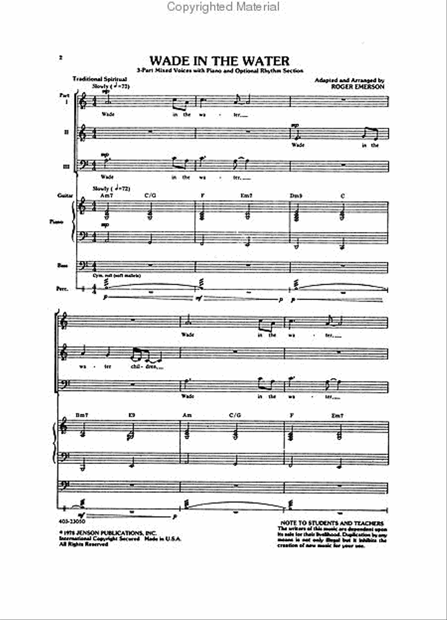 Wade in the Water 3-Part scores gallery preview page 2