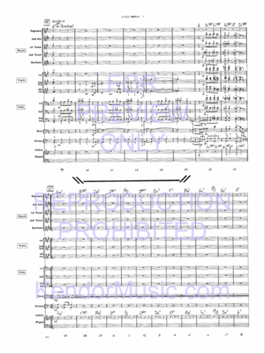 Little Pumpkin (Full Score) Jazz Ensemble scores gallery preview page 8