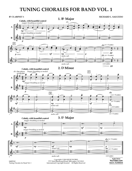 Tuning Chorales for Band - Bb Clarinet 1