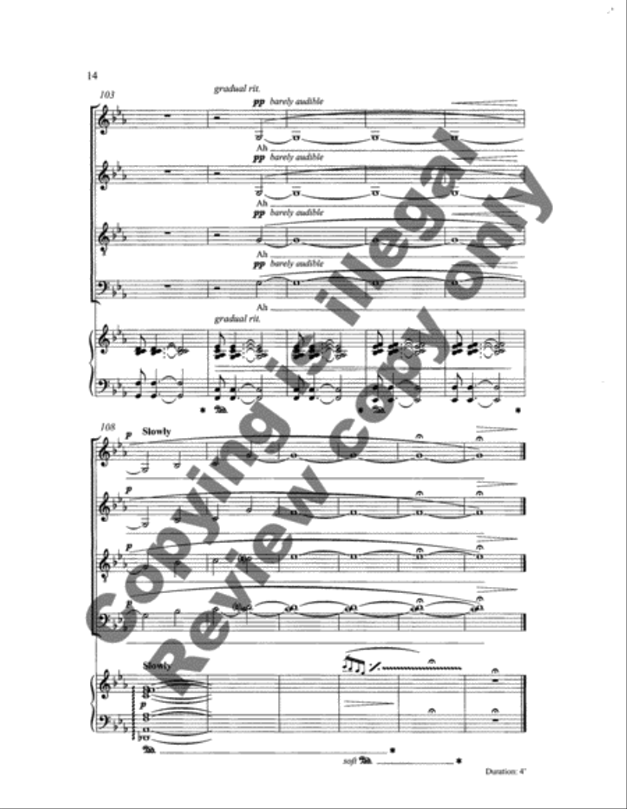 Dreams and Dances: 2. Some Dreams Hang in the Air 4-Part scores gallery preview page 14