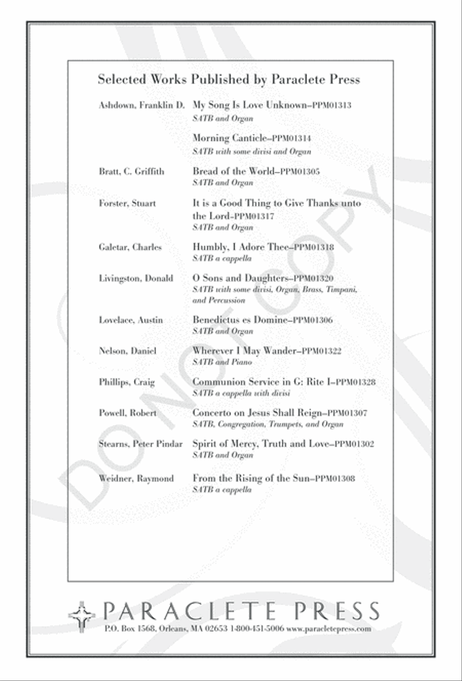 Benedictus es Domine 4-Part scores gallery preview page 9