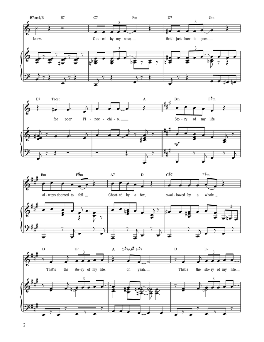 Story Of My Life Story Of My Life Piano, Vocal, Guitar scores gallery preview page 2