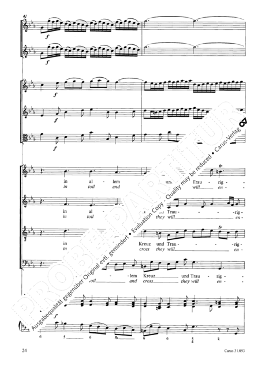 All those who seek God's sov'reign guidance (Wer nur den lieben Gott lasst walten) 4-Part scores gallery preview page 25