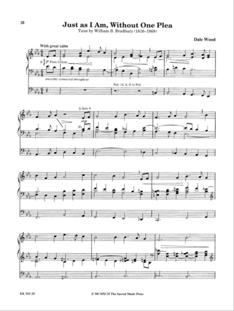 Softly and Tenderly Organ Solo scores gallery preview page 13