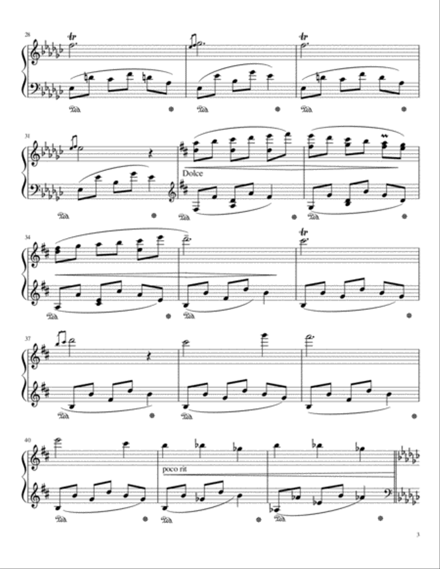 Nocturne in E-flat minor Original composition by Joel Ross Piano Solo scores gallery preview page 3