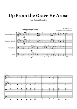 Book cover for Up From the Grave He Arose (Brass Quartet) - Easter Hymn