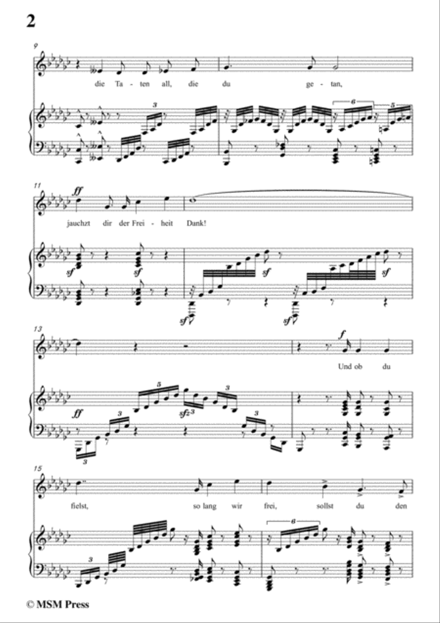 Schumann-Dem Helden,in G flat Major,for Voice and Piano Voice Solo scores gallery preview page 4
