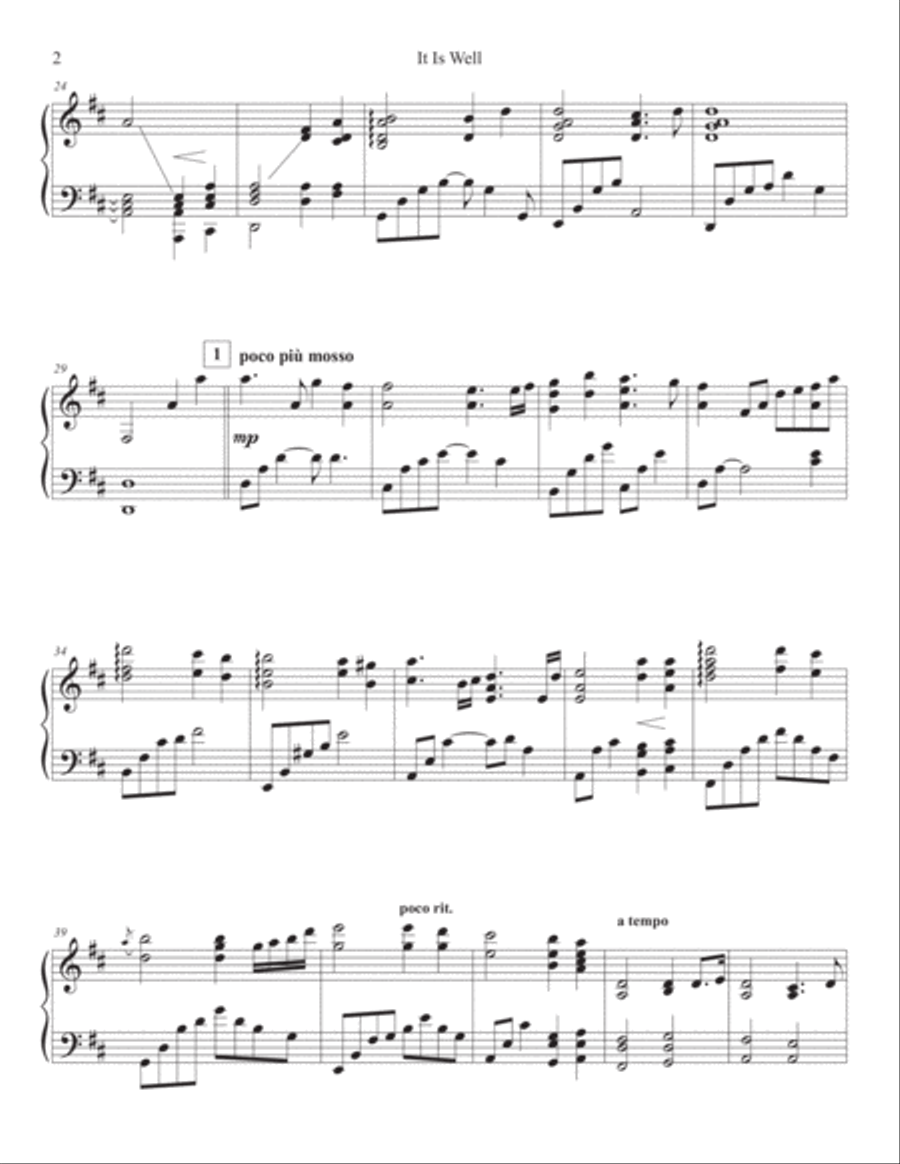 It Is Well Piano Solo scores gallery preview page 3