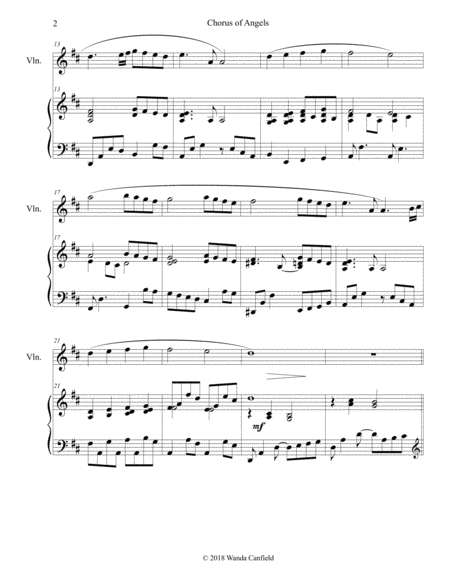 Chorus of Angels for Violin and Piano image number null