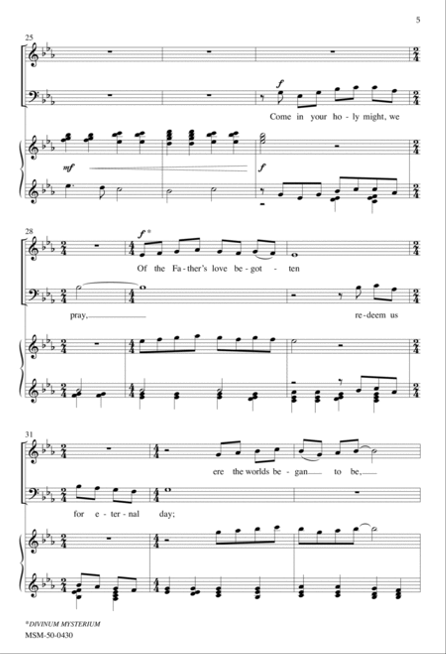 Choral Fantasy on Creator of the Stars of Night 4-Part scores gallery preview page 4