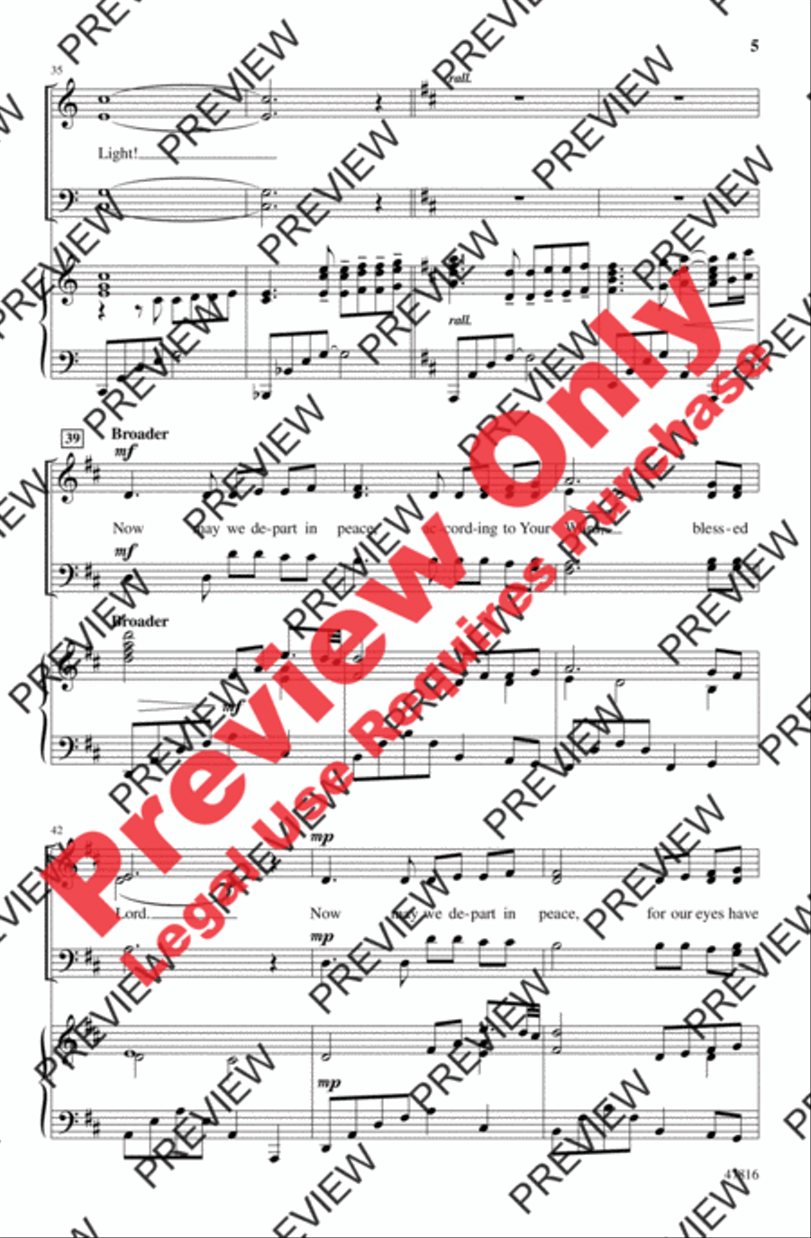 He Is the Light 4-Part scores gallery preview page 5
