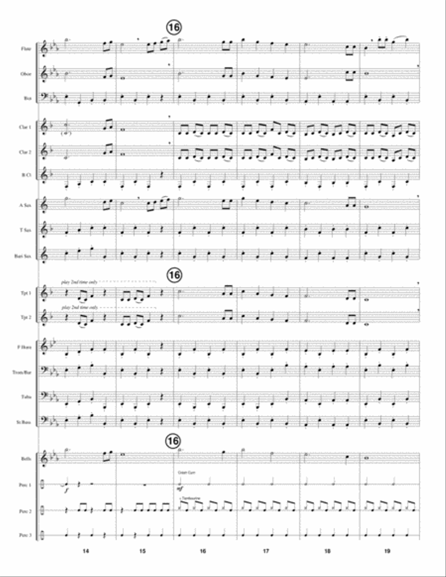 MARCH BAPTISTE (concert band - medium easy - score, parts & license to copy) image number null