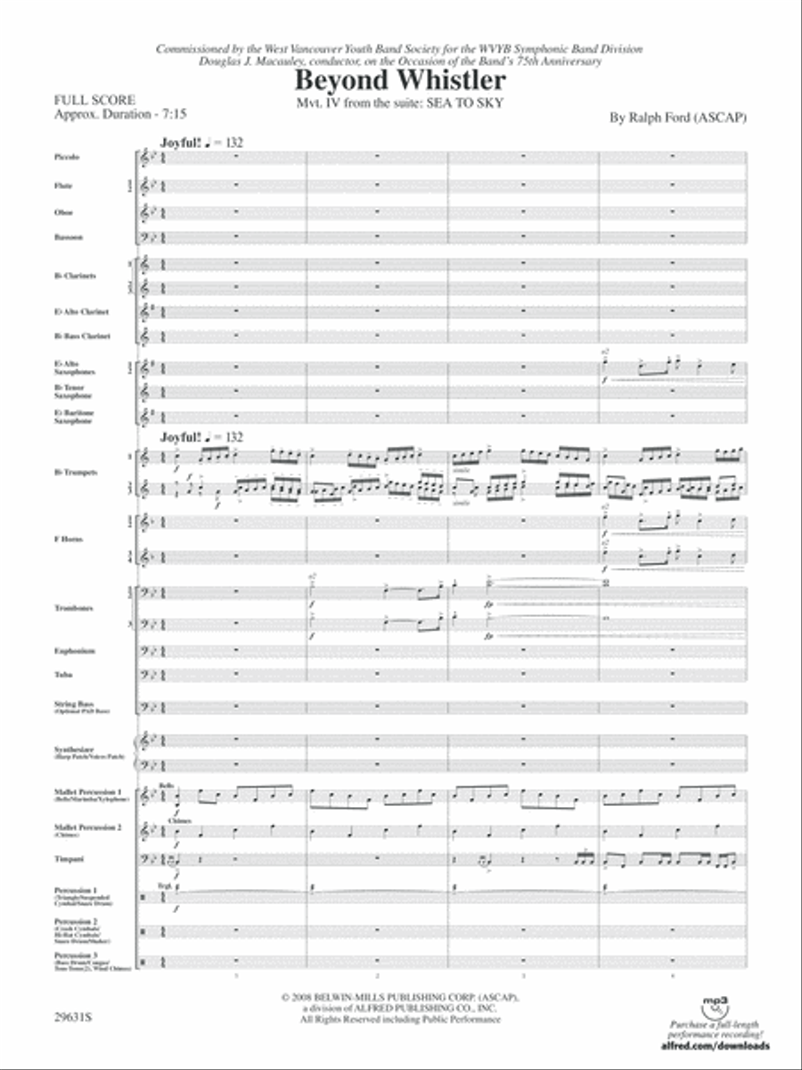 Beyond Whistler: Score Concert Band scores gallery preview page 3