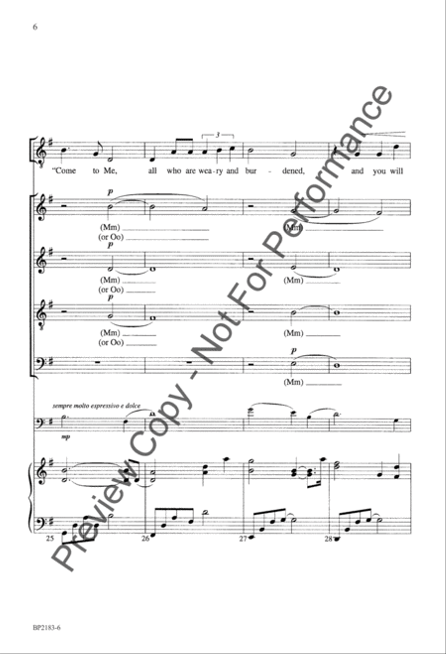 Come to Me 4-Part scores gallery preview page 7