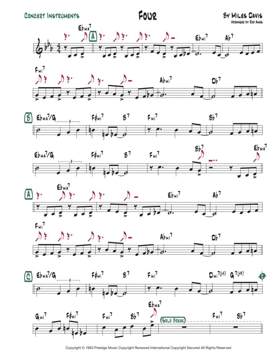 Four Voice scores gallery preview page 1