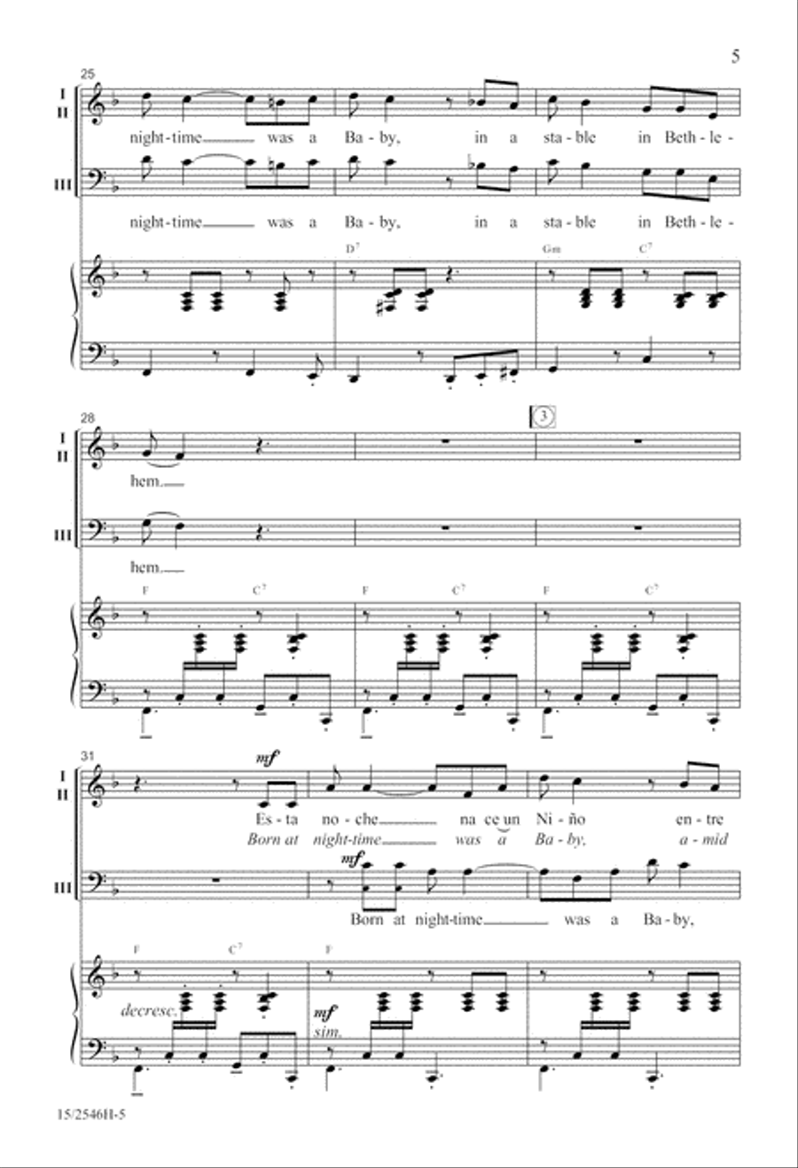 Spanish Allelu 3-Part scores gallery preview page 5