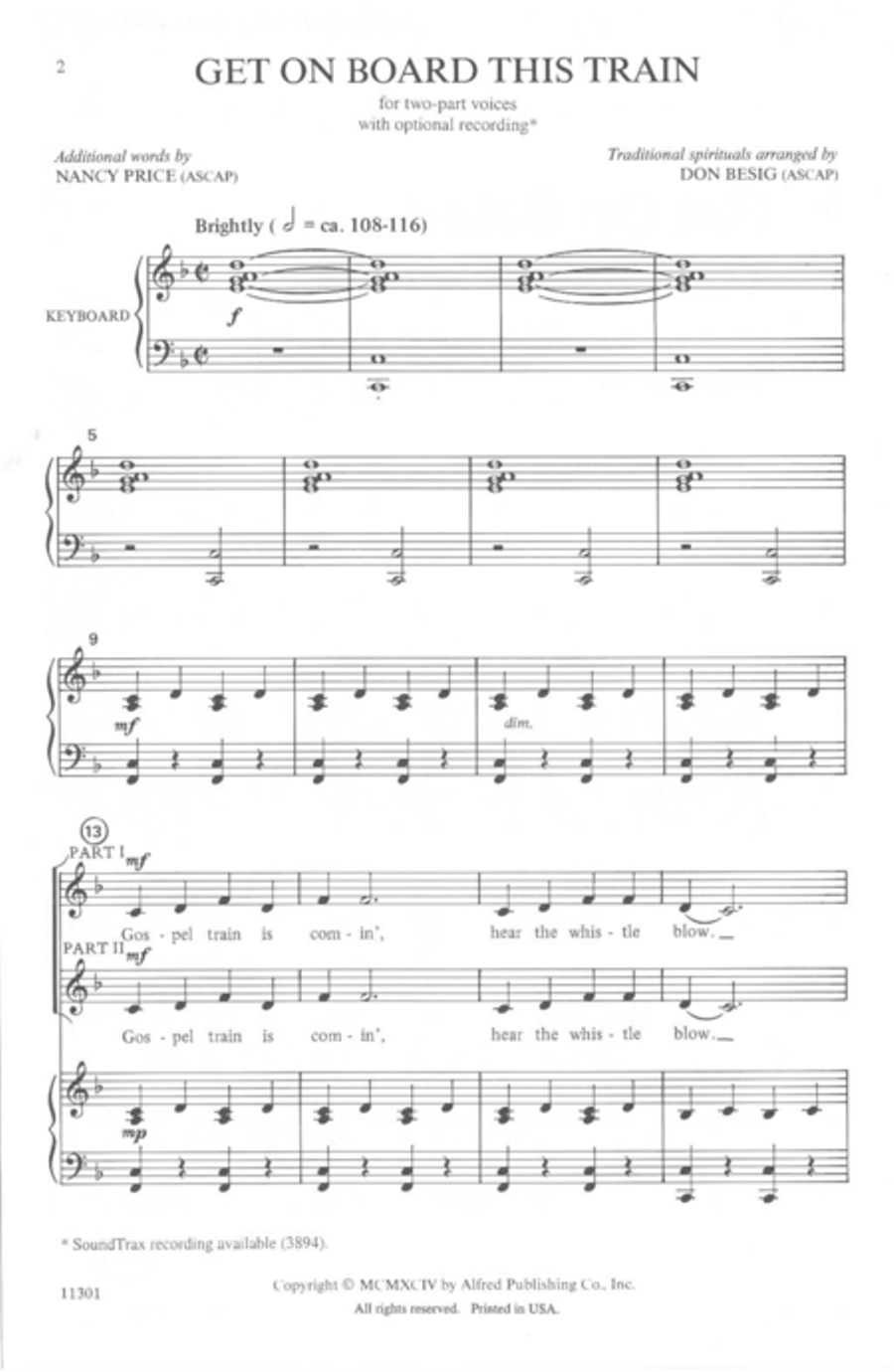 Get on Board This Train 2-Part scores gallery preview page 2