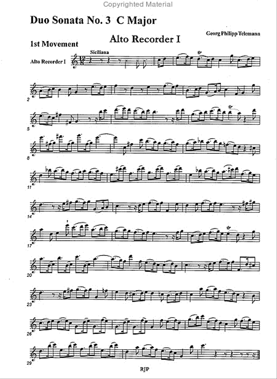 Duo Sonatas Vol. 2 Alto Recorder scores gallery preview page 3