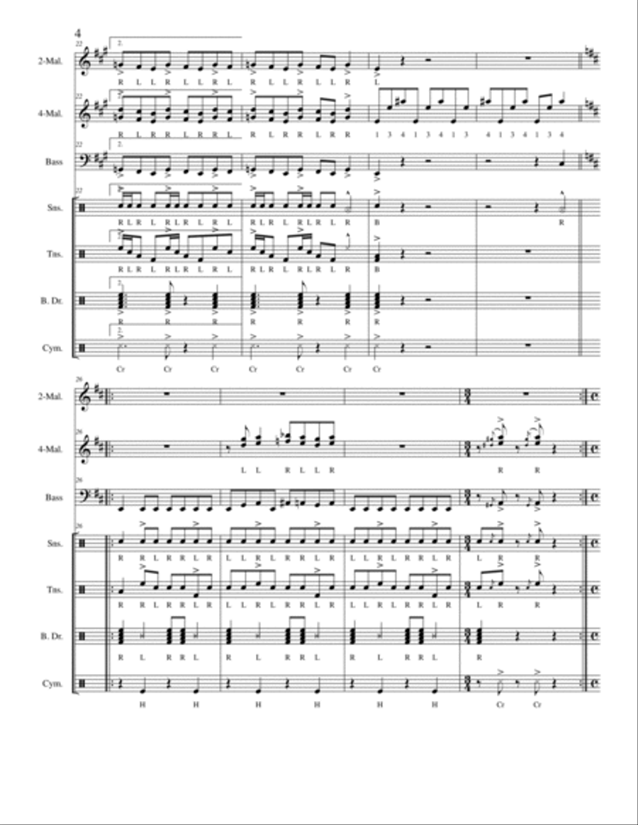 Master Of Puppets Percussion Ensemble scores gallery preview page 4
