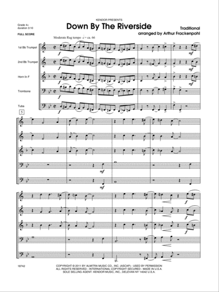 Down By The Riverside Down By The Riverside Horn scores gallery preview page 2