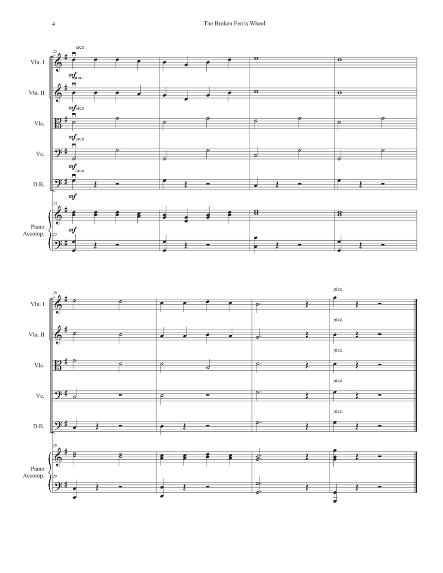 The Broken Ferris Wheel The Broken Ferris Wheel String Orchestra scores gallery preview page 6