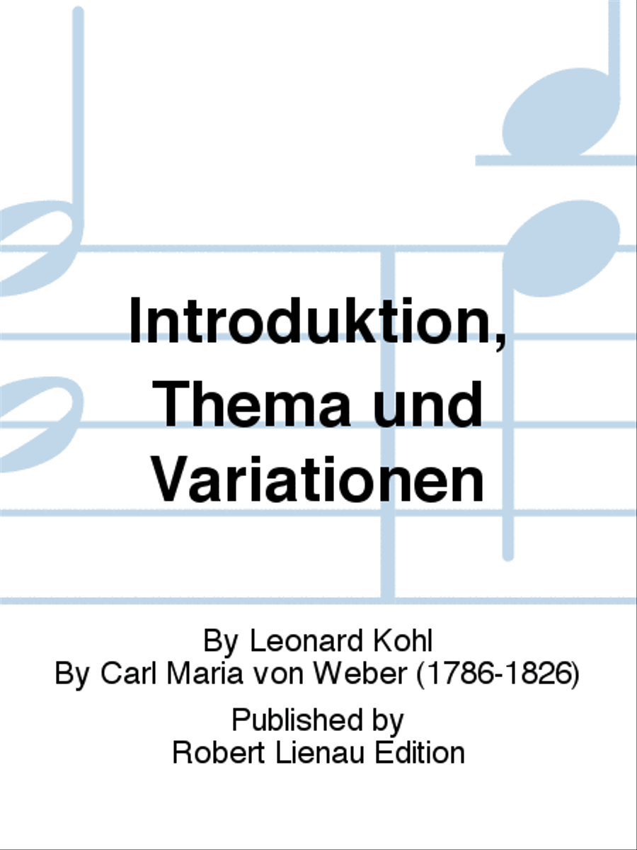 Introduktion, Thema und Variationen Clarinet scores gallery preview page 1