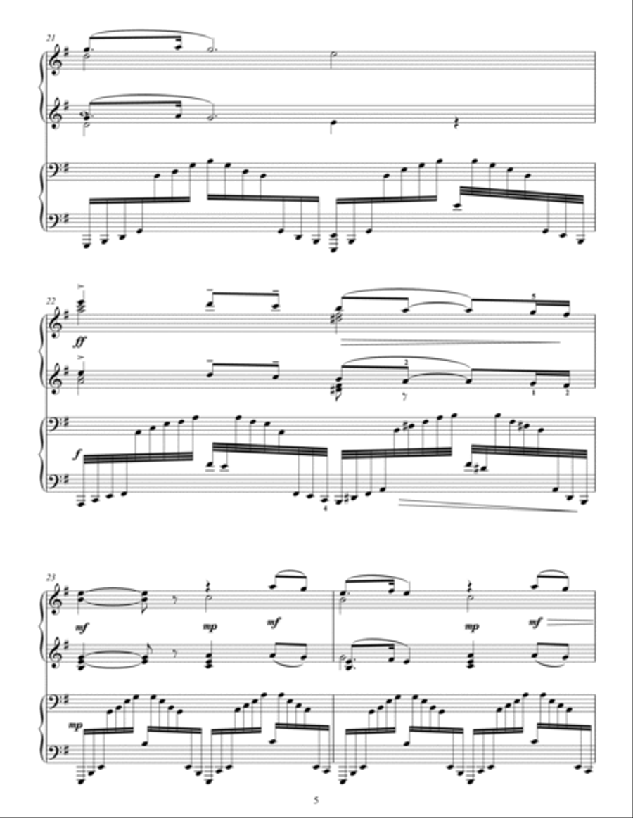 Pas de deux from The Nutcracker 1 Piano, 4-Hands scores gallery preview page 5