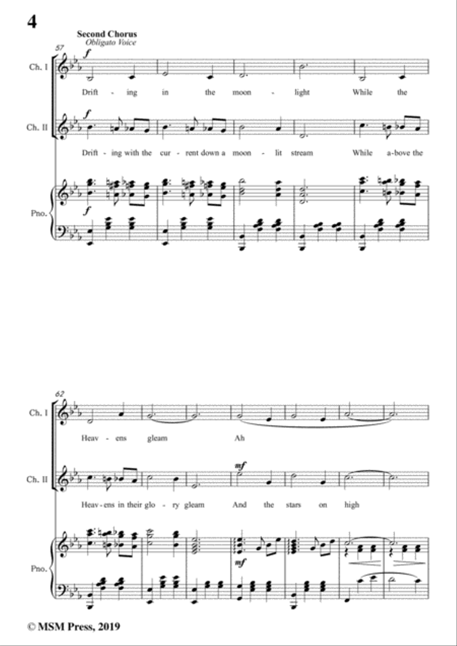 Mary Earl-Beautiful Ohio,in E flat Major,for Voice and Piano Voice Solo scores gallery preview page 6