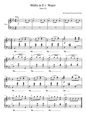 Book cover for Chopin Waltz in E♭ Major - Op.18 - “Grande Valse brillante” - Original