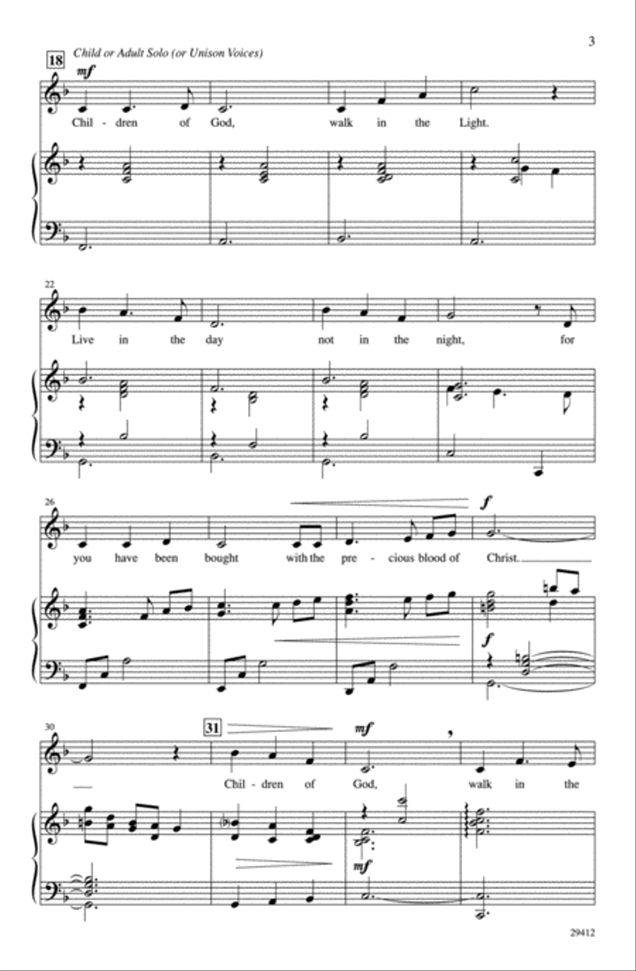 Walk in the Light 4-Part scores gallery preview page 3