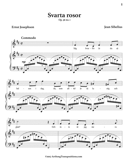 Svarta rosor, Op. 36 no. 1 (D major)