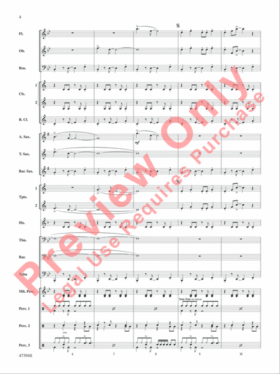 The Banana Boat Song Concert Band scores gallery preview page 5