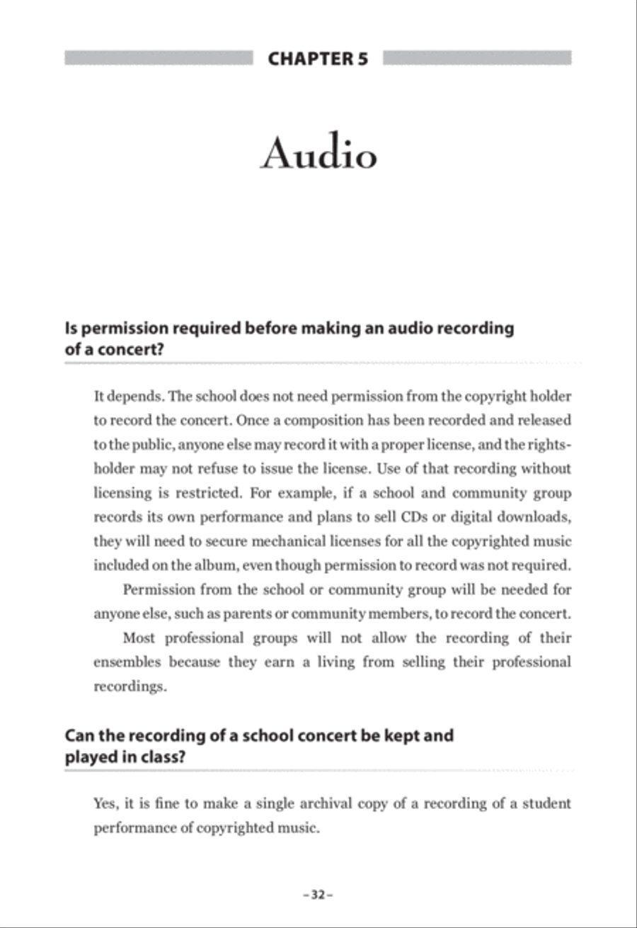 Copyright Handbook for Music Educators and Directors Director Score scores gallery preview page 9