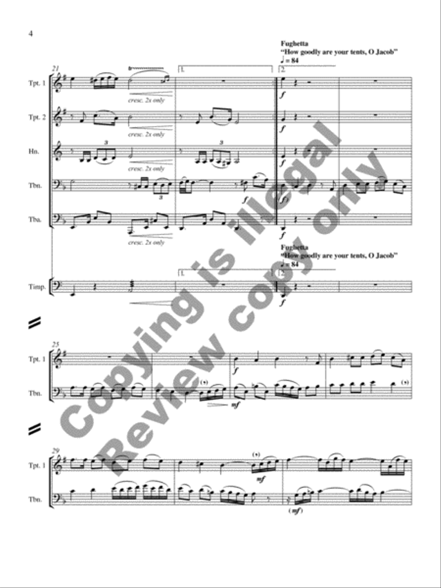 Fanfare, Tango, and Fughetta on Hebrew Themes Percussion scores gallery preview page 10