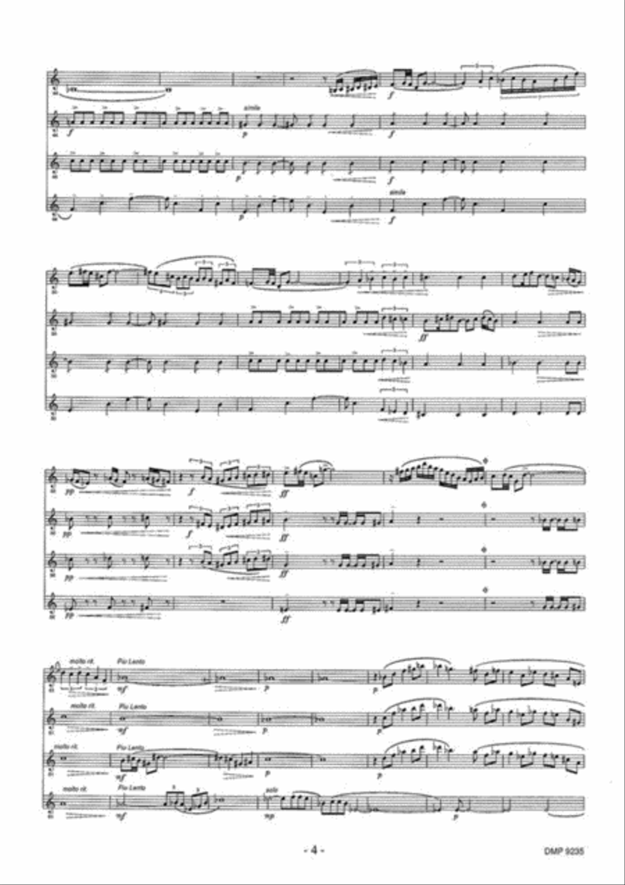 A Playful Quartet Saxophone Quartet scores gallery preview page 4