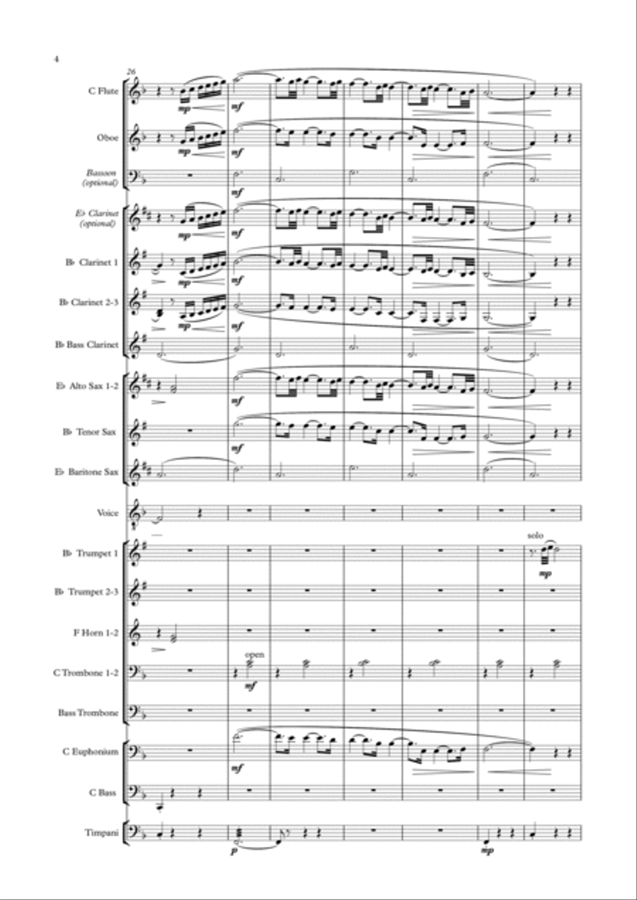 'A Vucchella for Solo and Concert Band Concert Band scores gallery preview page 5