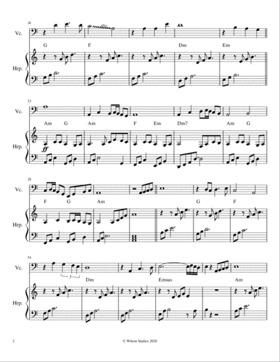 Wayfaring Stranger String Duet scores gallery preview page 2