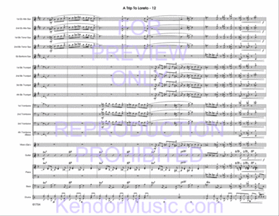 Trip To Loreto, A (Full Score) Jazz Ensemble scores gallery preview page 14