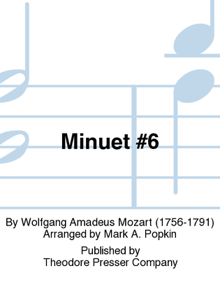 Book cover for Minuet No. 6