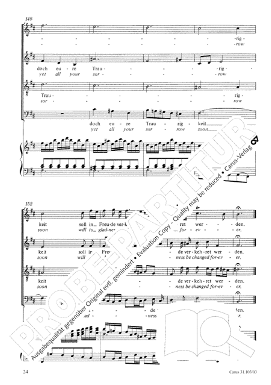 You shall be weeping and crying (Ihr werdet weinen und heulen) 4-Part scores gallery preview page 25