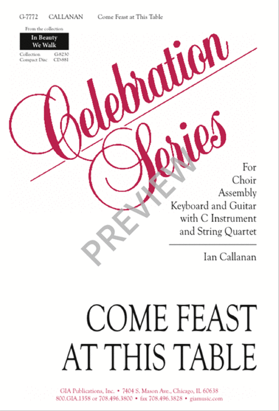 Come Feast at This Table 3-Part scores gallery preview page 1