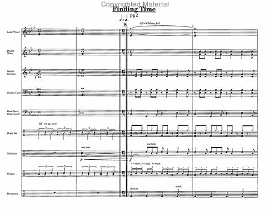 Finding Time Steel Drum Band scores gallery preview page 3