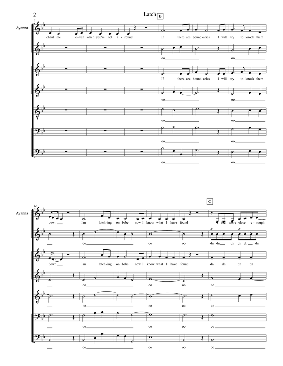 Latch 4-Part scores gallery preview page 2